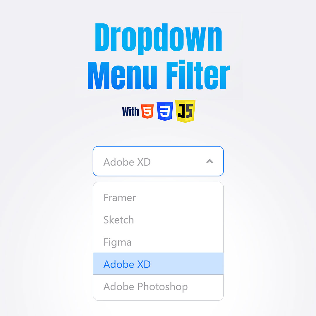 Dropdown Menu Filter – HTML5, CSS3 & JavaScript